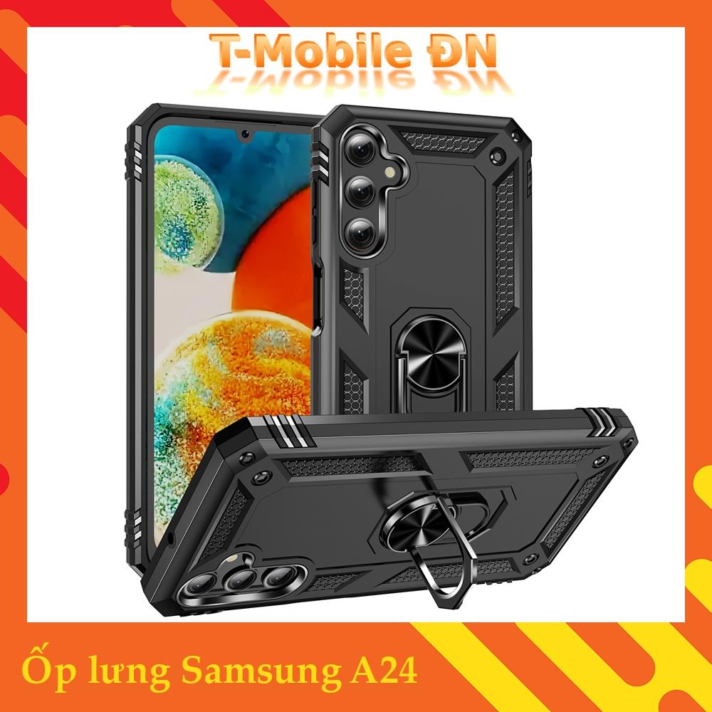 Ốp lưng cho Samsung A24 chống sốc 2 lớp kèm nhẫn iring làm giá đỡ cho Samsung A24