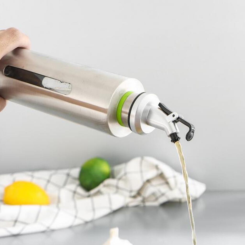 2 Pieces Vinegar Dispenser Pourer Bottle Olive Oil Container Safe Durable