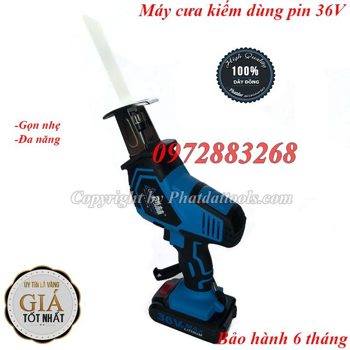 Máy cưa kiếm dùng pin-Máy cưa kiếm pin đa năng-2 pin 36V-Kèm 4 lưỡi cưa