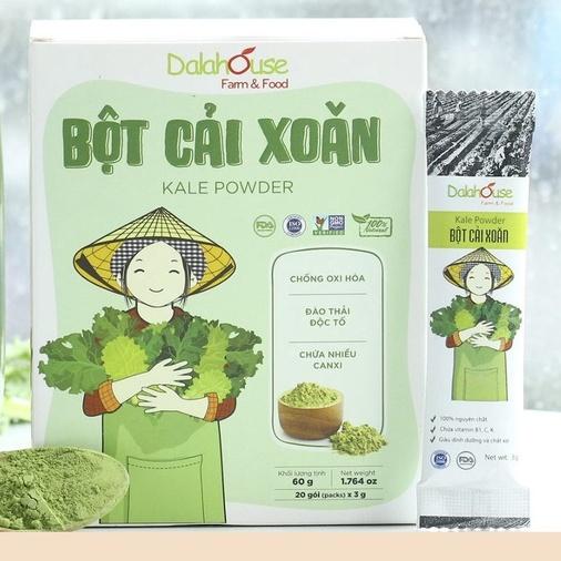 Bột cải xoăn kale sấy lạnh nguyên chất Dalahouse 60gr đạt tiêu chuẩn Châu Âu