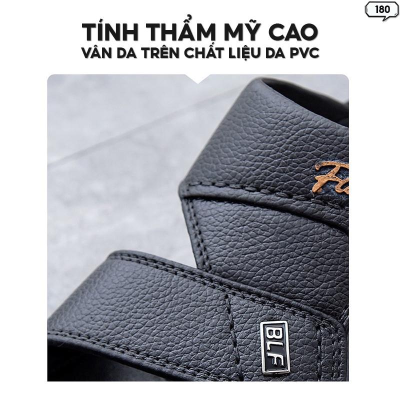 Dép Trung Niên Dép Nam Quai Ngang Cao Cấp Da Nhân Tạo Đi Êm Chân Không Đau Đủ Size 180