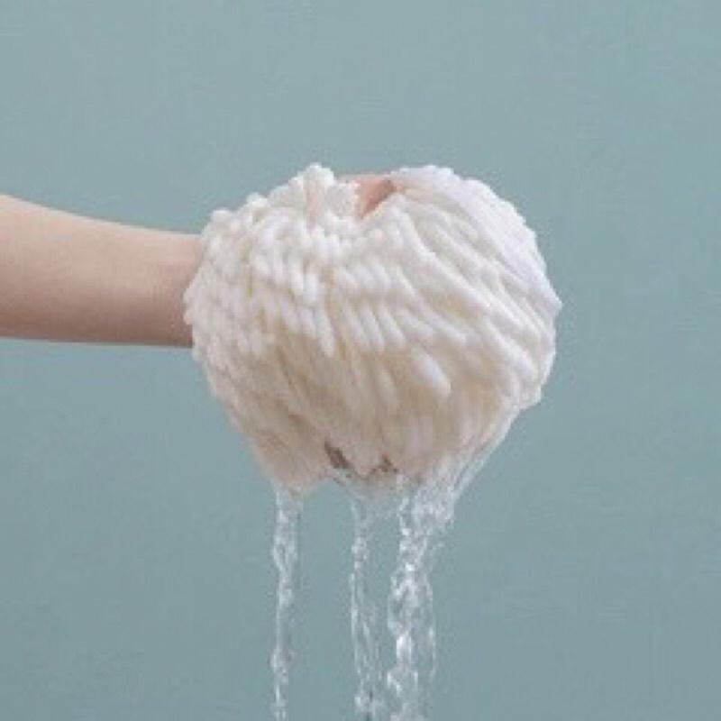 Khăn lau tay thấm hút mạnh dễ giặt có móc treo - màu ngẫu nhiên