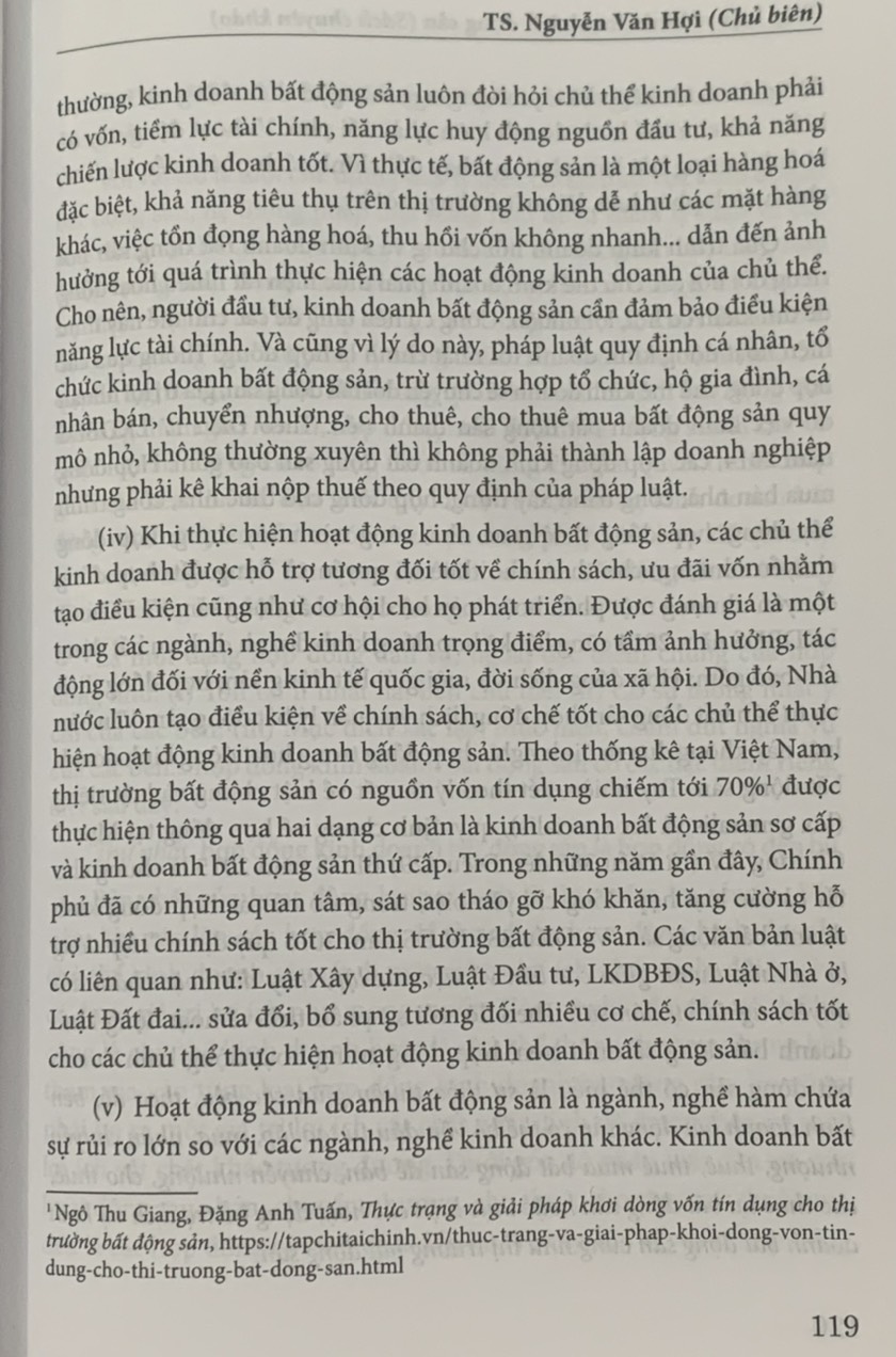 Pháp luật về kinh doanh bất động sản (Sách chuyên khảo)