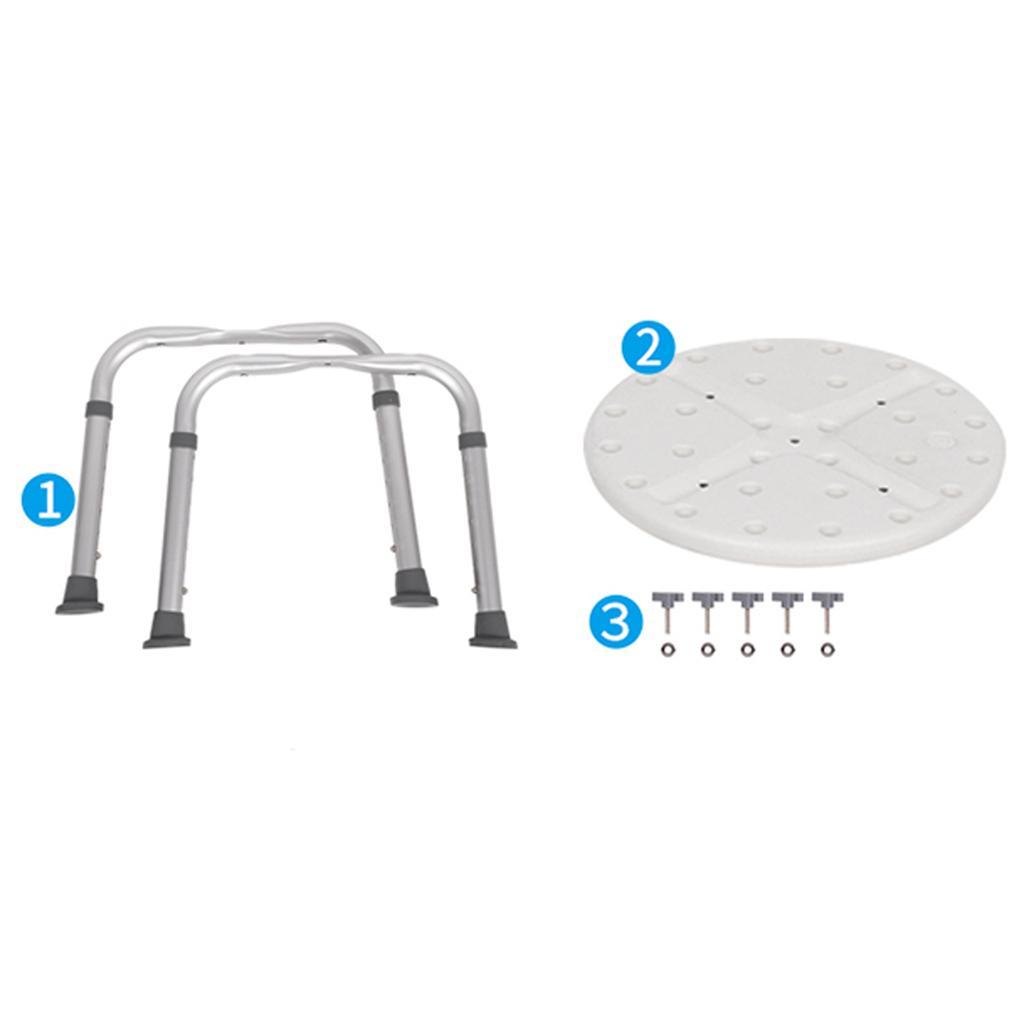 Shower Chair, Adjustable Height Bath Stool - Hospital Tool Free Bench Bathtub Stool Seat with Anti-Slip Rubber Tips for Safety and Stability