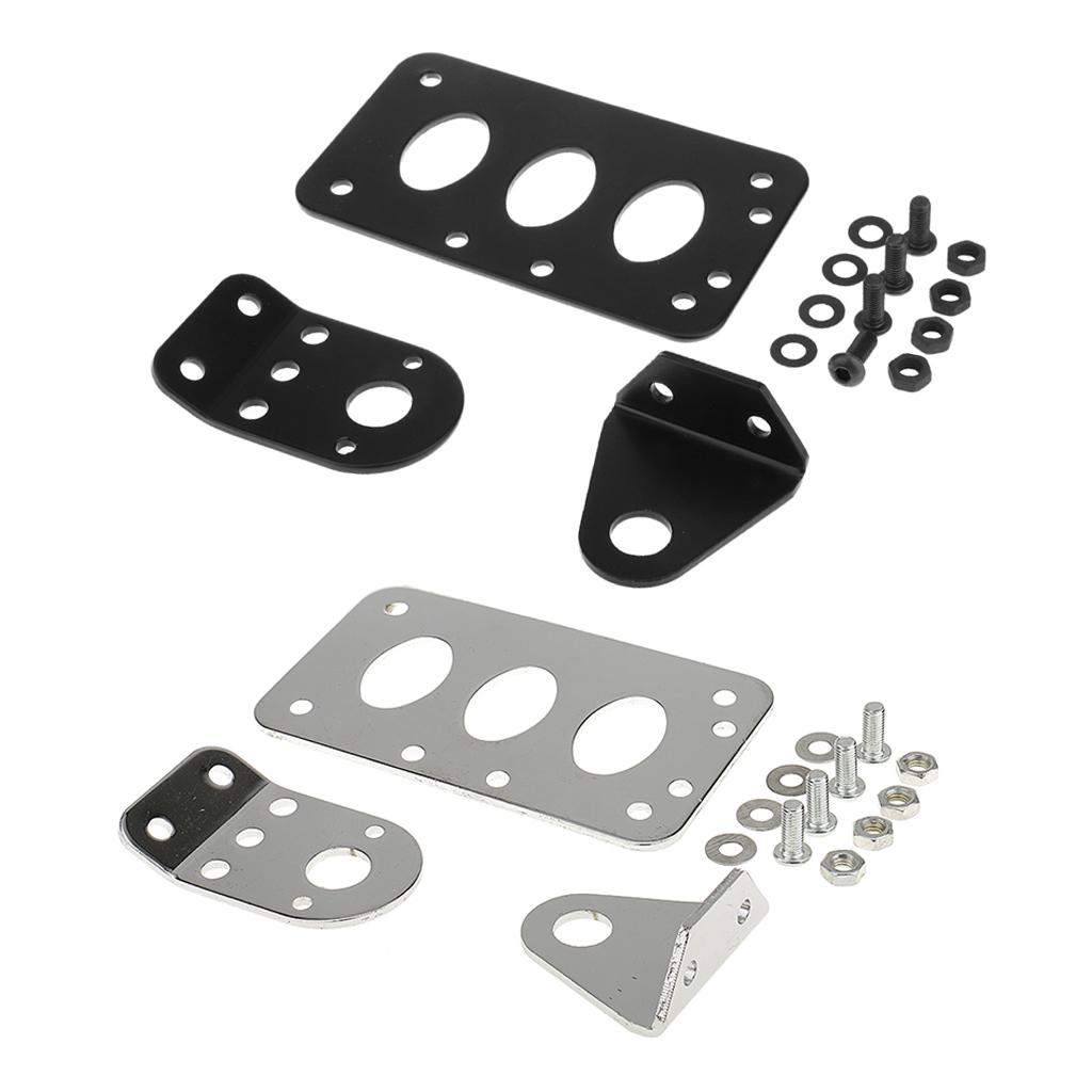 2 Sets Motorcycle Side License Plate with Bracket for Harley Tail Light Kits
