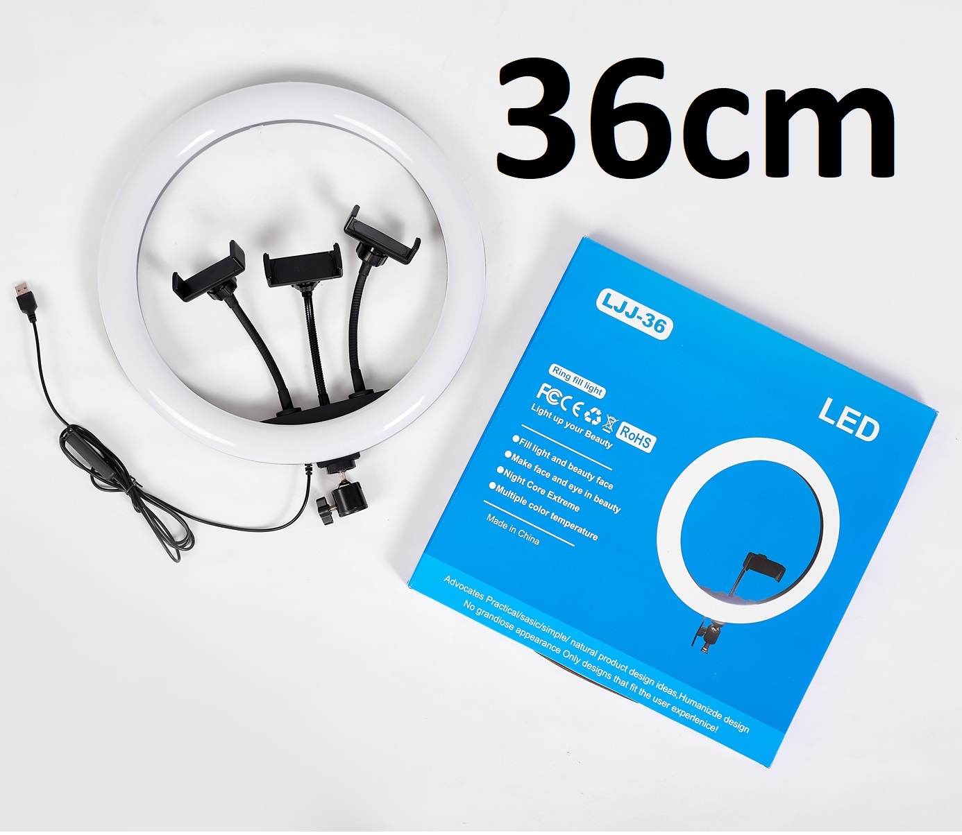 Đèn Led Livestream 26cm 30cm 36cm 45cm 54cm Gồm Chân Đèn Và Kẹp Điện Thoại. Hỗ trợ Livestream, Phun Xăm, Make Up