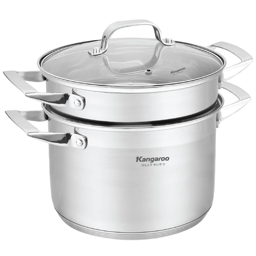 Nồi Hấp Inox Cao Cấp 5 Lớp Kangaroo KG32IS - Hàng Chính Hãng