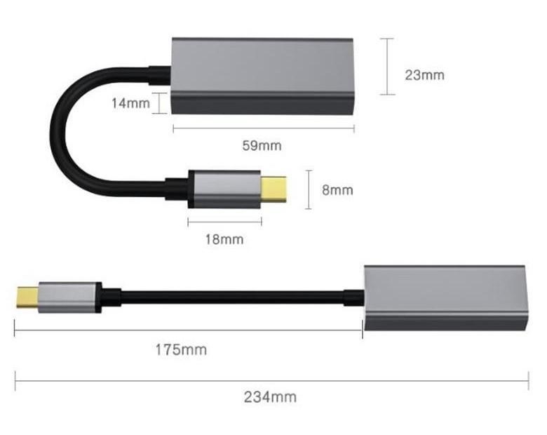 Cáp USB Type-C kết nối mạng cho Điện thoại, Máy tính tốc độ cao