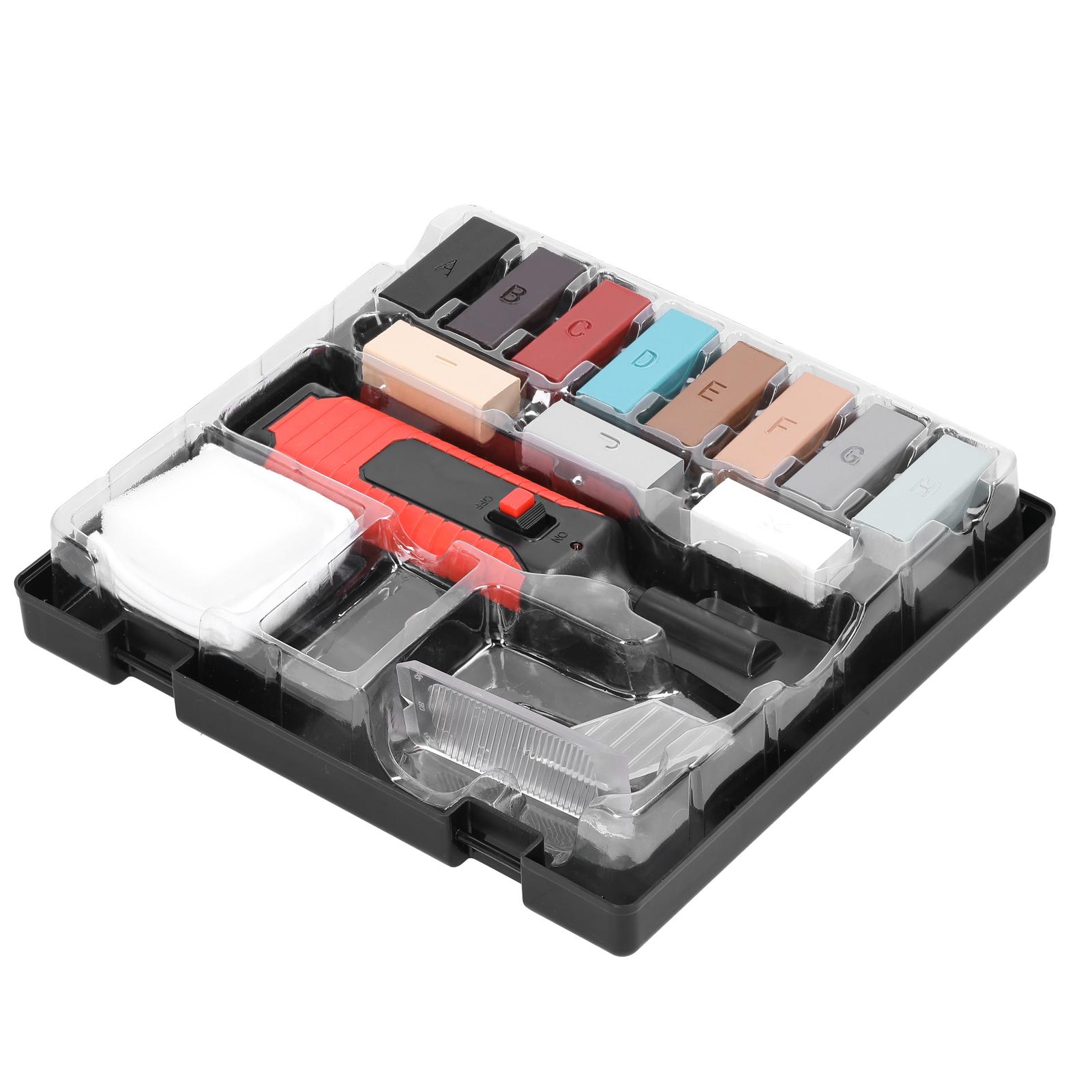 Ceramic Tile Repairing Tool Set Multifunction DIY Repairing Tool Set Household Home Tools Convenient Labor Saving Scratch Repairing Crack Fill Tile Surface Repairing Tool Set with 11 Wax Bars