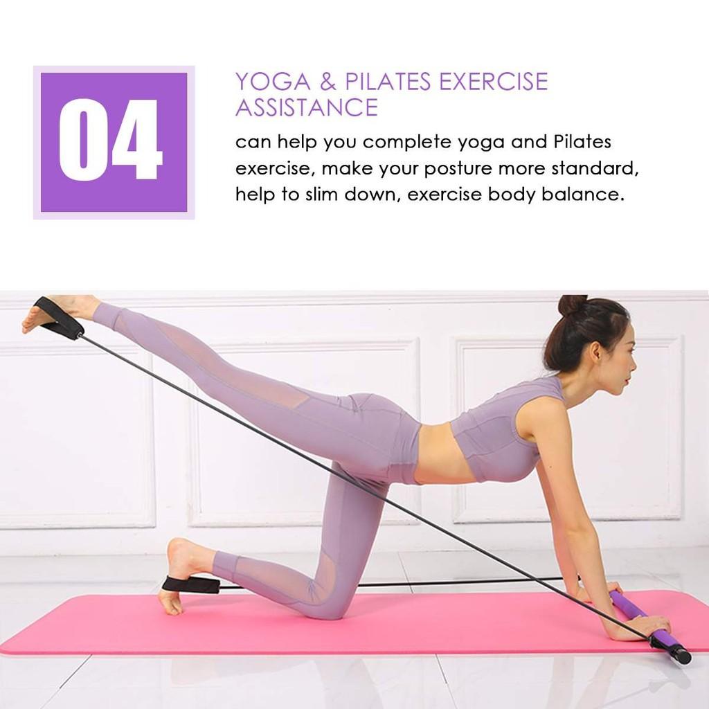 Thanh Tập Pilates Có Dây Kháng Lực chính hãng SPORTY YGW15 Tập YOGA, Tay Lưng Ngực Mông Chân Đùi