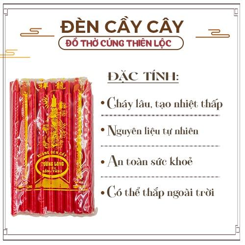 Đèn Cầy Sáp Loại Nhỏ Cháy Lâu Trụ Tròn Đồ Thờ Cúng Thiên Lộc - Gói 28 Cây