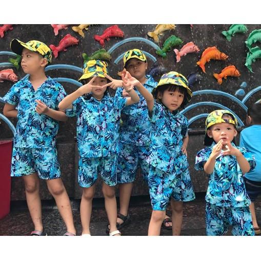 Áo sơ mi biển, xanh vẹt
