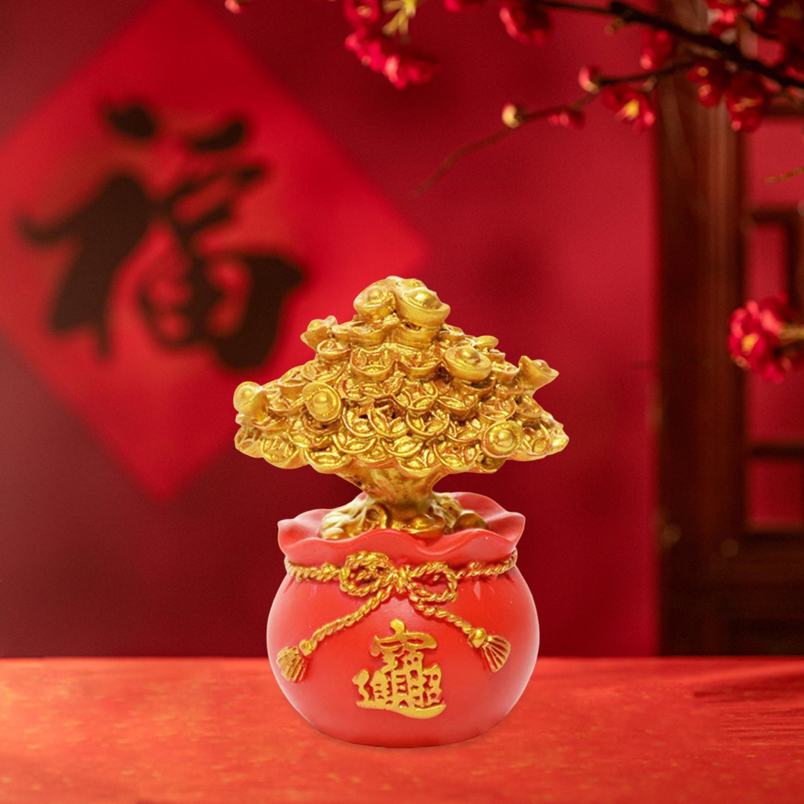 Fortune Miniature Statue Collectible Treasure Pocket Sculpture for Cabinet