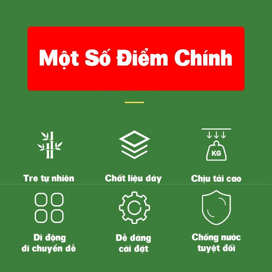 Tủ để giày dép gỗ tre tự nhiên Vango V11 hiện đại, sang trọng, sơn phủ bóng chống nước, chống mối mọt cao cấp