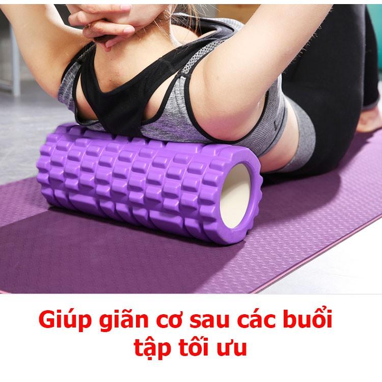 Con Lăn Foam Roller Massage, Dãn Cơ Tập Gym,Yoga Hàng Chuẩn 33 x 14 cm