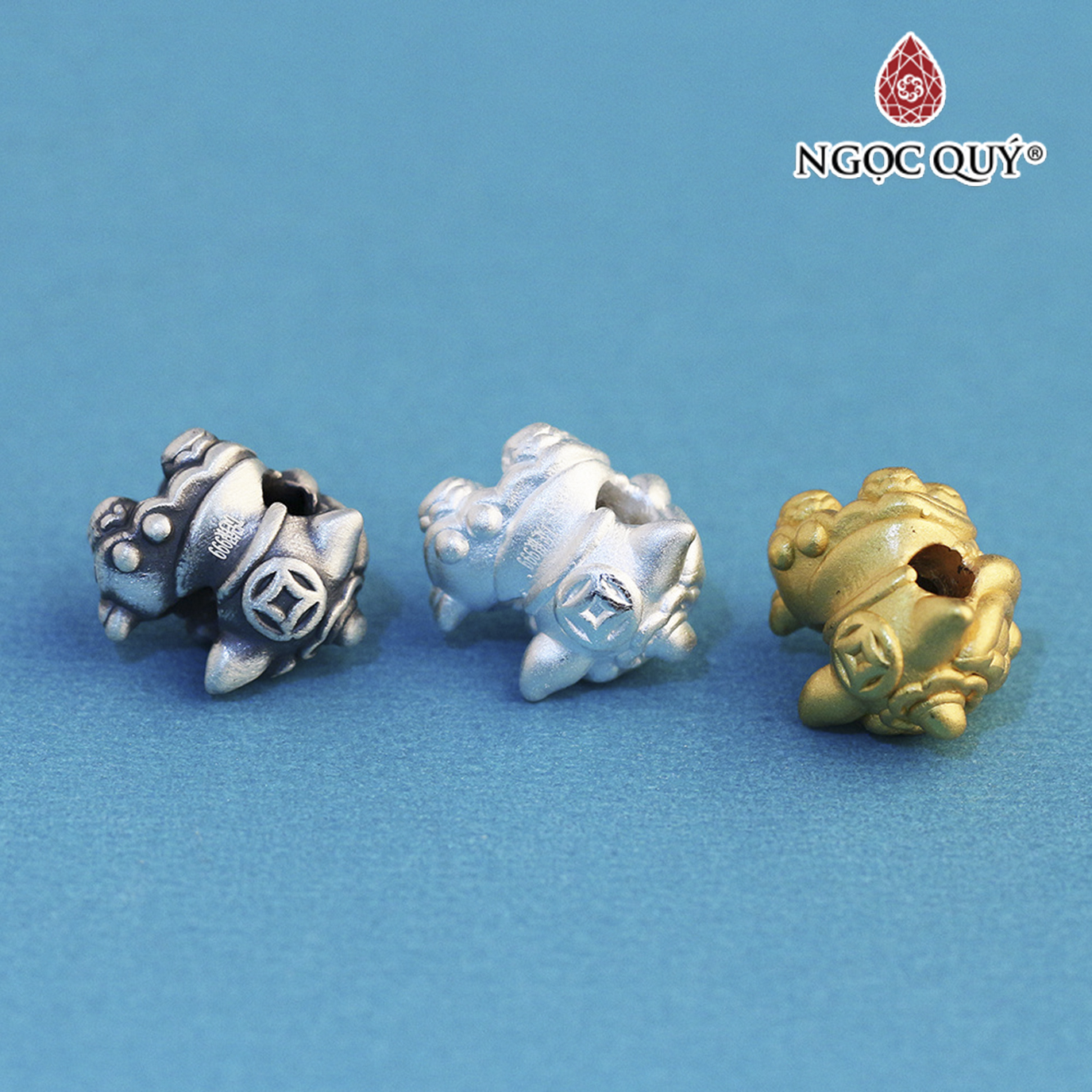 Charm xỏ ngang kì lân - Ngọc Quý Gemstones