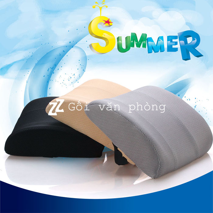 Gối tựa lưng ghế văn phòng (đệm lưng) CỠ TO DÀY 12CM cao su non