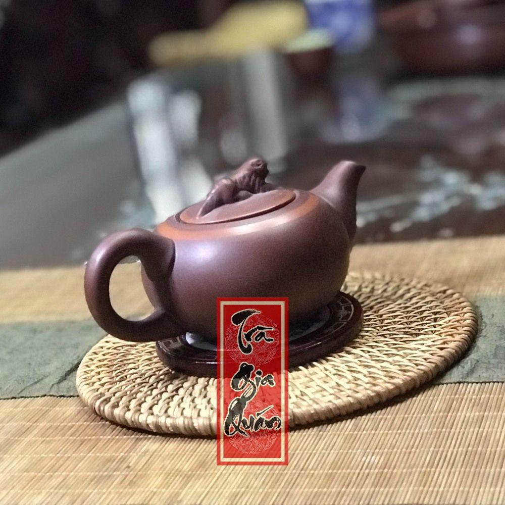 Ấm Trà Đạo Tử Sa Bát Tràng Họa Tiết Trơn Dáng Mai Hoa Dung Tích 220ml ABTTH 10