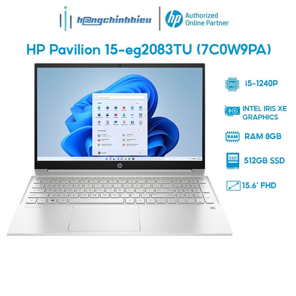 Laptop HP Pavilion 15-eg2083TU 7C0W9PA i5-1240P | 8GB | 512GB |15.6' FHD | Win 11 Hàng chính hãng