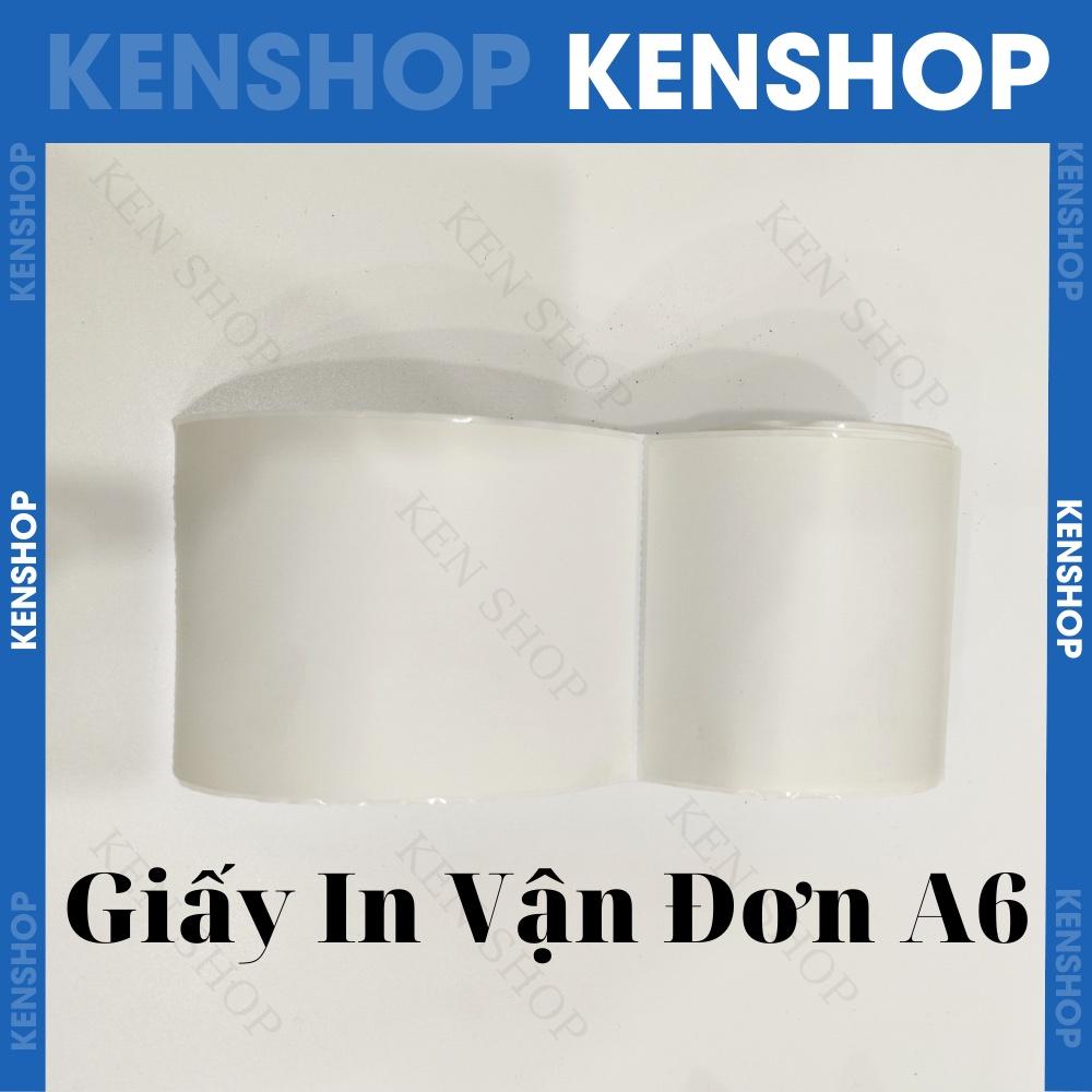 Giấy In Nhiệt 100x150, Giấy In Vận Đơn Khổ A6 Cuộn 50 mét ,Tem Sẵn Lớp Keo cho In Đơn Shopee, TMĐT và Vận Chuyển