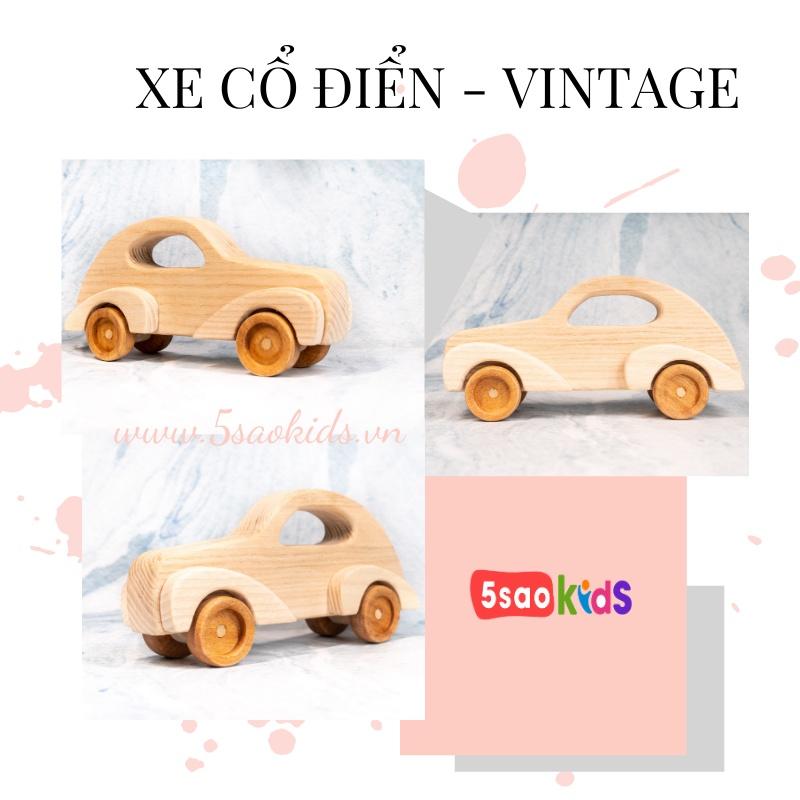 Đồ chơi xe vintage gỗ - xuất xứ: Việt Nam