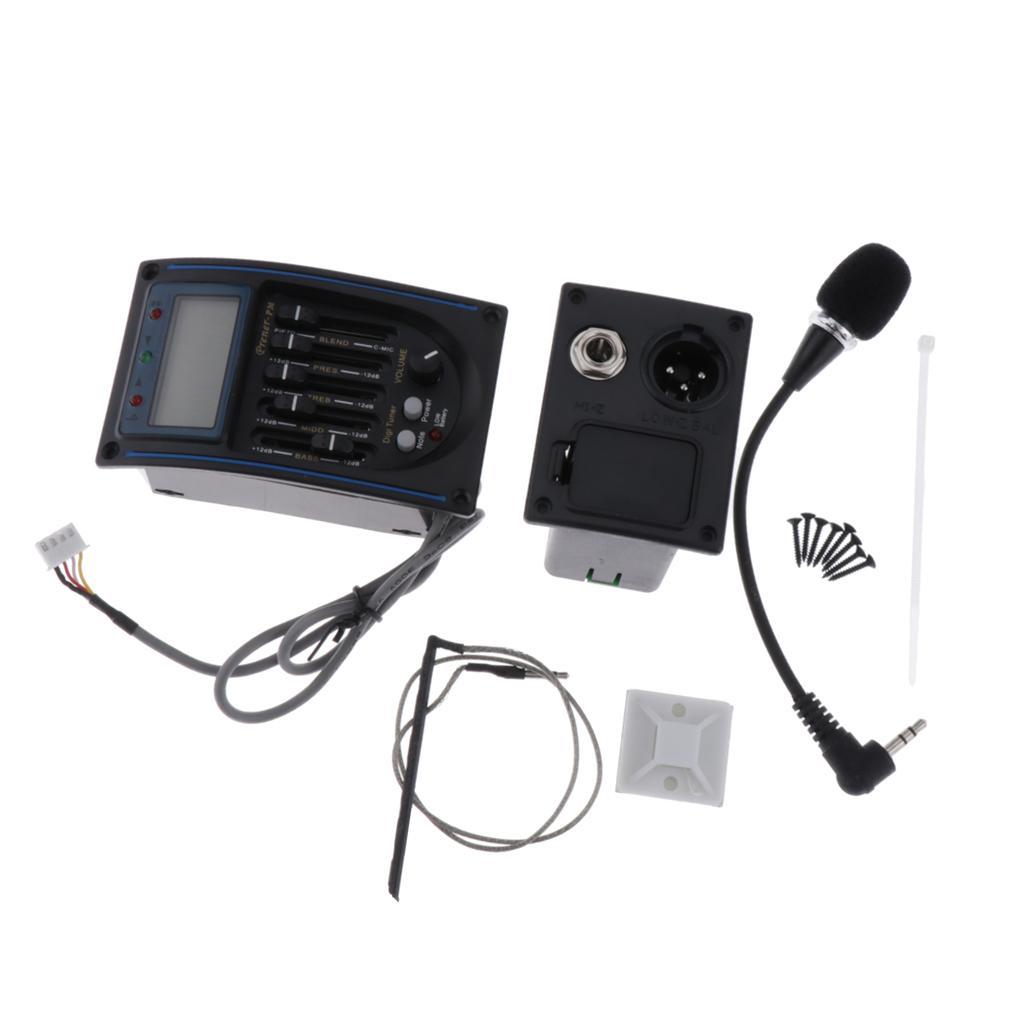 Band Folk Guitar Preamp LCD Set Piezo Pickup .
