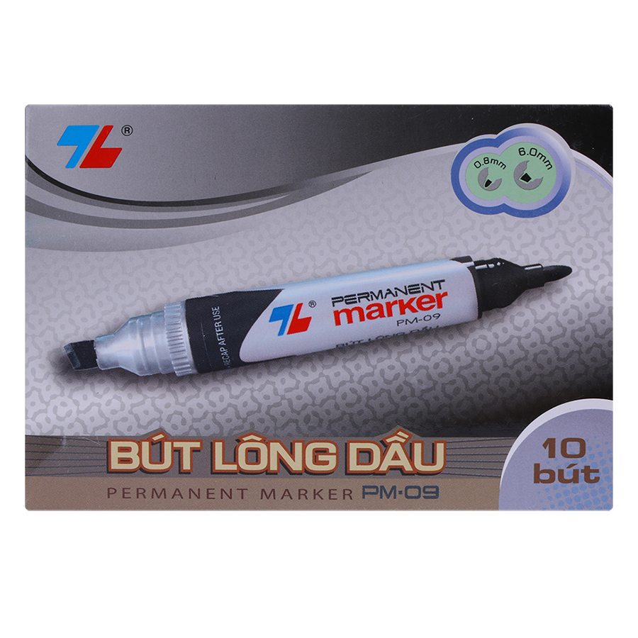 Hộp 10 Bút Lông Dầu Thiên Long PM-09