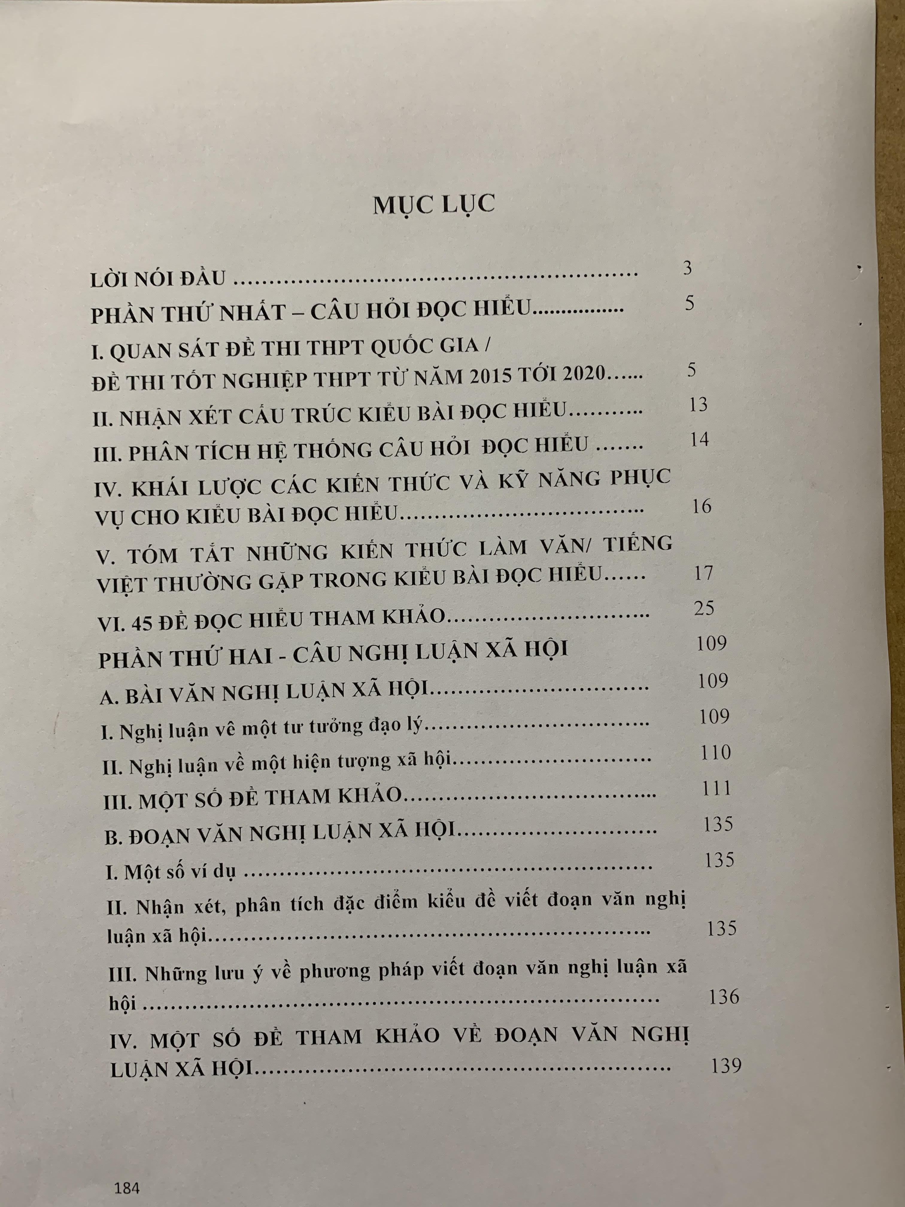 Hướng dẫn ôn thi THPT môn Ngữ Văn phần đọc hiểu và nghị luận xã hội