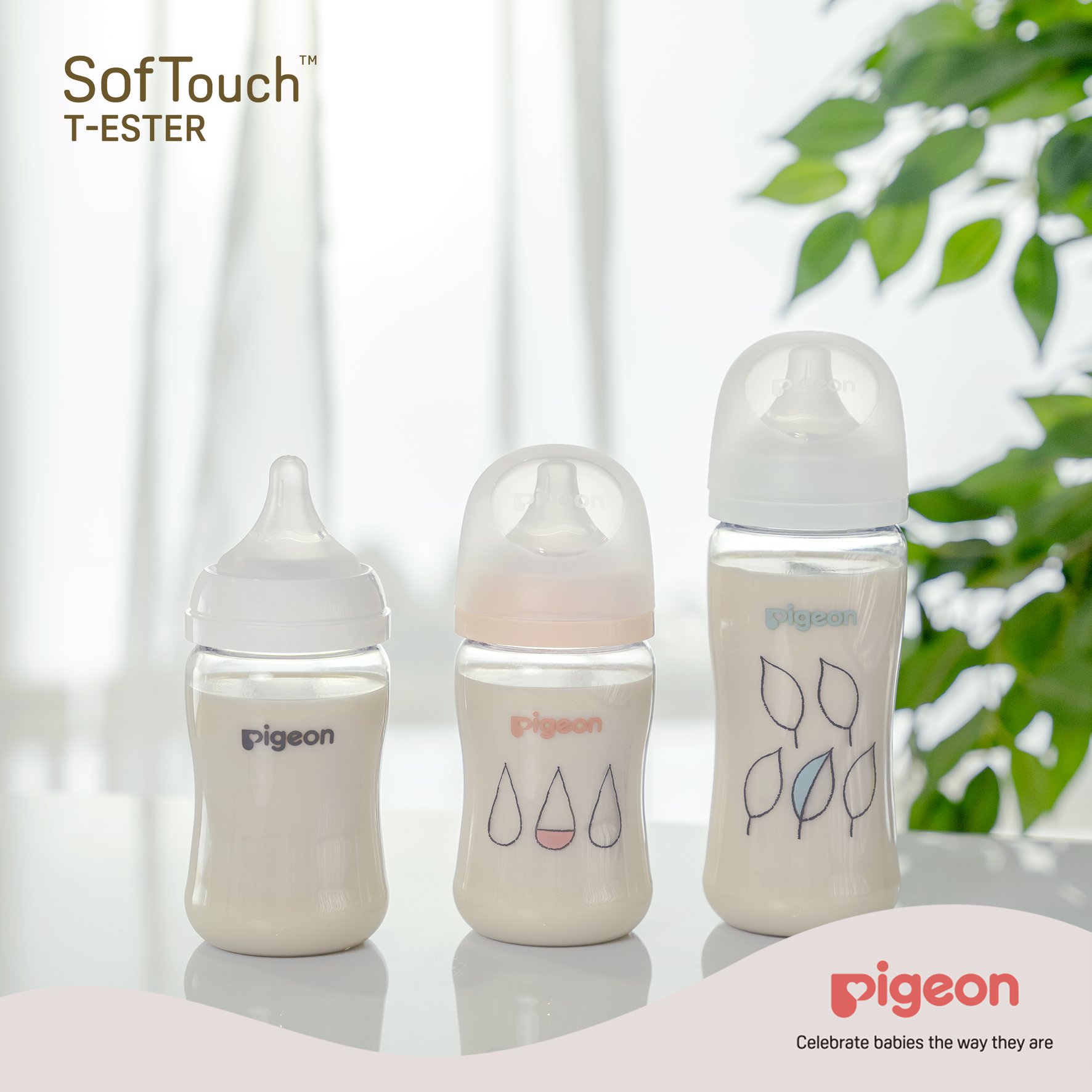 Bình Sữa Softouch T-Ester Plus Thế Hệ III - Giọt sương 200 ml/300ml