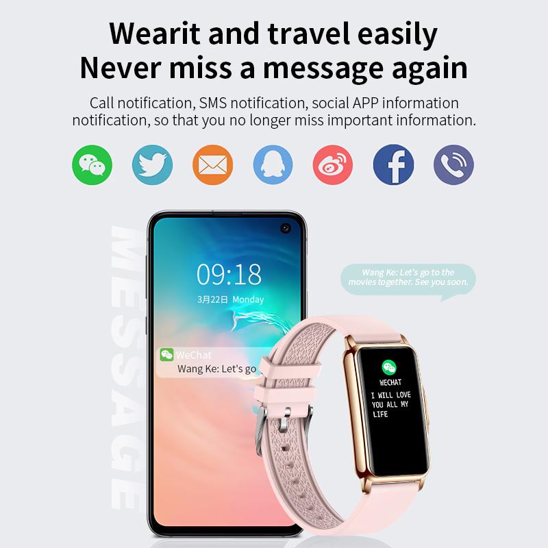 Dành Cho Android IOS Vòng Tay Thông Minh Nữ Đồng Hồ Thông Minh Smartwatch Nam Đo Nhịp Tim Oxy Trong Máu Thể Thao Chống Thấm Nước Dây Đeo Thông Minh Dành Cho Nữ Tặng