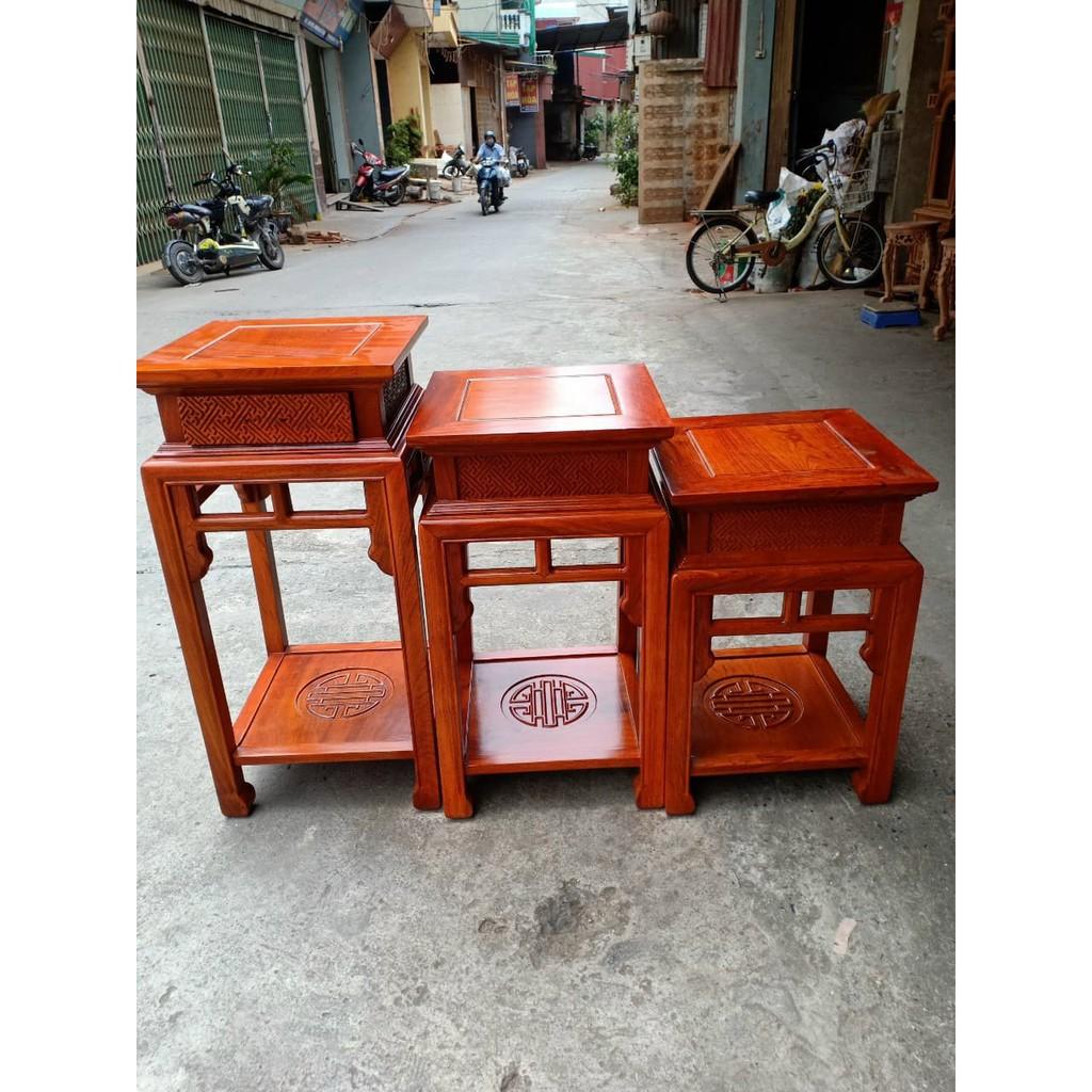 Đôn gấm gỗ hương đá (mặt 38x38, cao 60,70,80 cm)