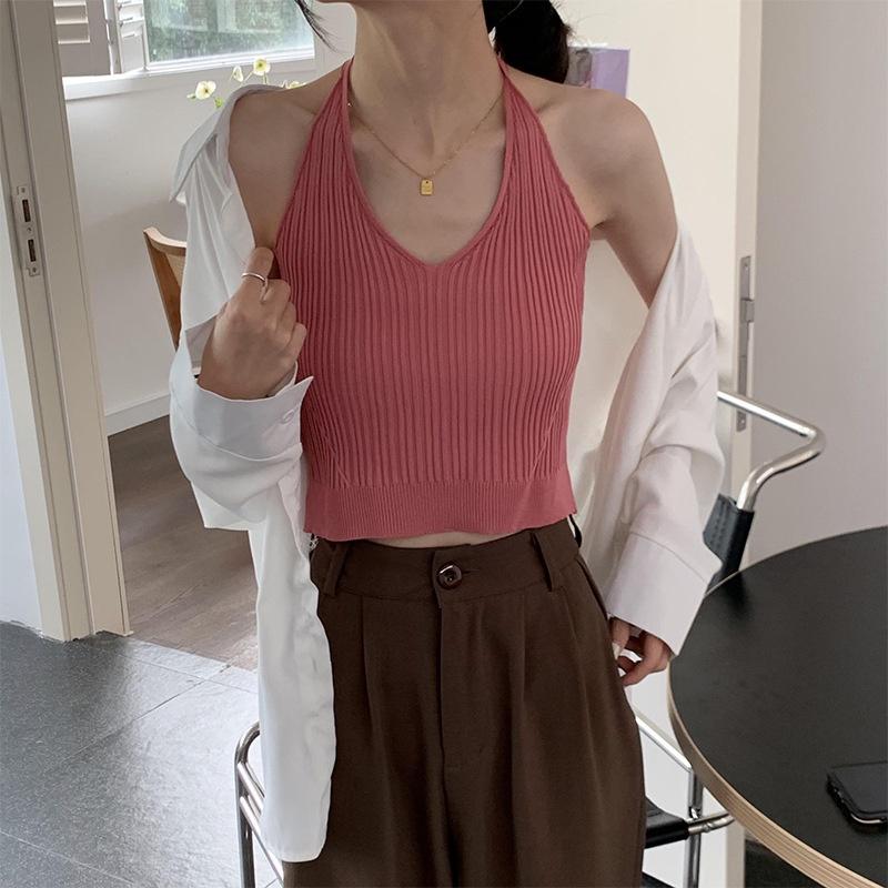MS248 Áo yếm buộc cổ bo gấu