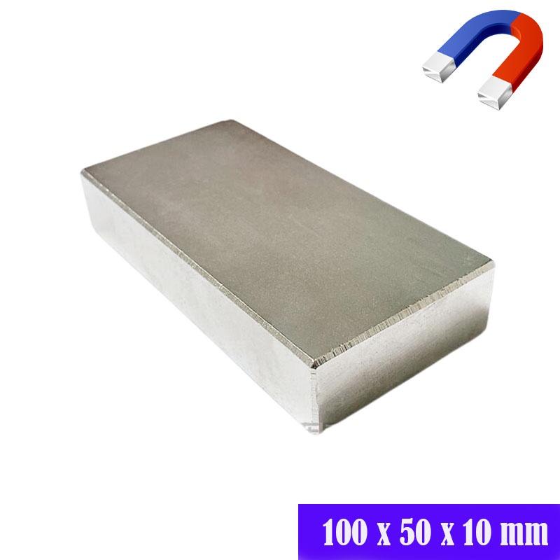 Nam châm đất hiếm kích thước 100x50x10mm - giá 1 viên