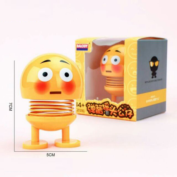 Thú nhún emoji lò xo ô tô biểu cảm 8 gương mặt
