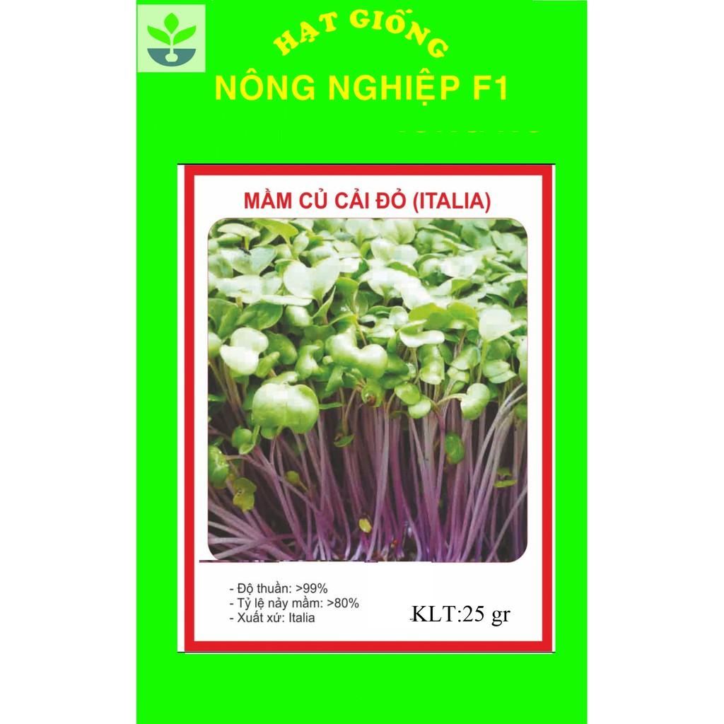 Gói 25 gr hạt giống mầm củ cải đỏ