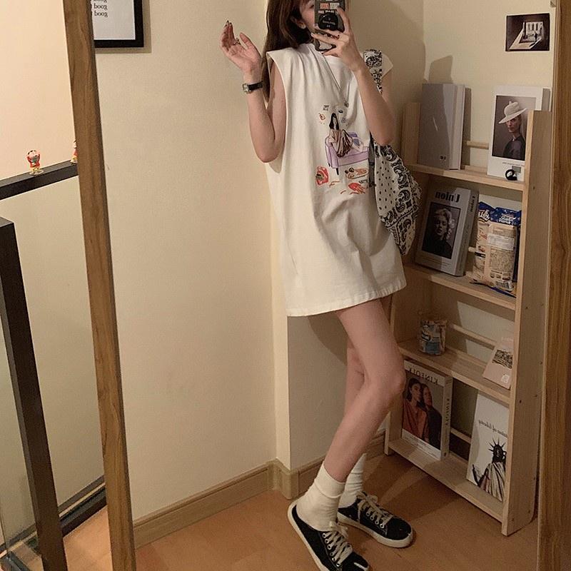 MS6668 Váy đầm thun nữ sát nách messy girl cá tính