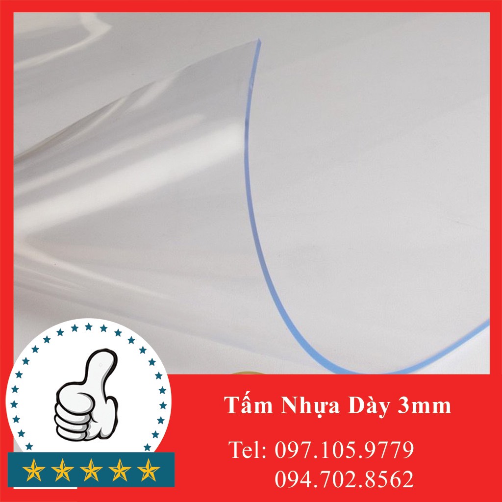 Tấm Nhựa Dày 3mm | Tấm Nhựa Trải Bàn | Tấm Nhựa Dẻo Trong Suốt | Nhựa PVC Dẻo | Tấm Thảm Không Thấm Nước