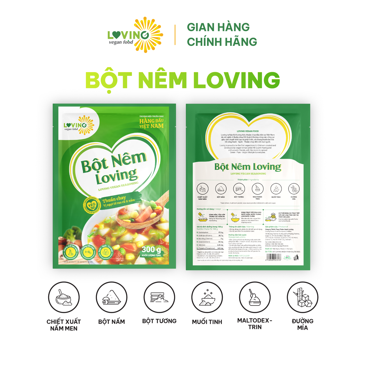 Bột Nêm Loving Thuần Chay Gói 300gram