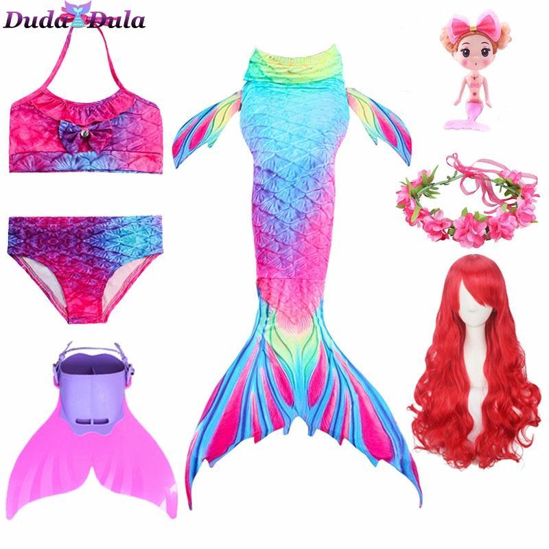 Trẻ Em Nàng Tiên Cá Đồ Bơi Nữ Bikini Đuôi Nàng Tiên Cá Với Vây Bơi Của Bé Mặc Chia Đồ Bơi Nàng Tiên Cá Đuôi Quần Áo Đồ Bơi