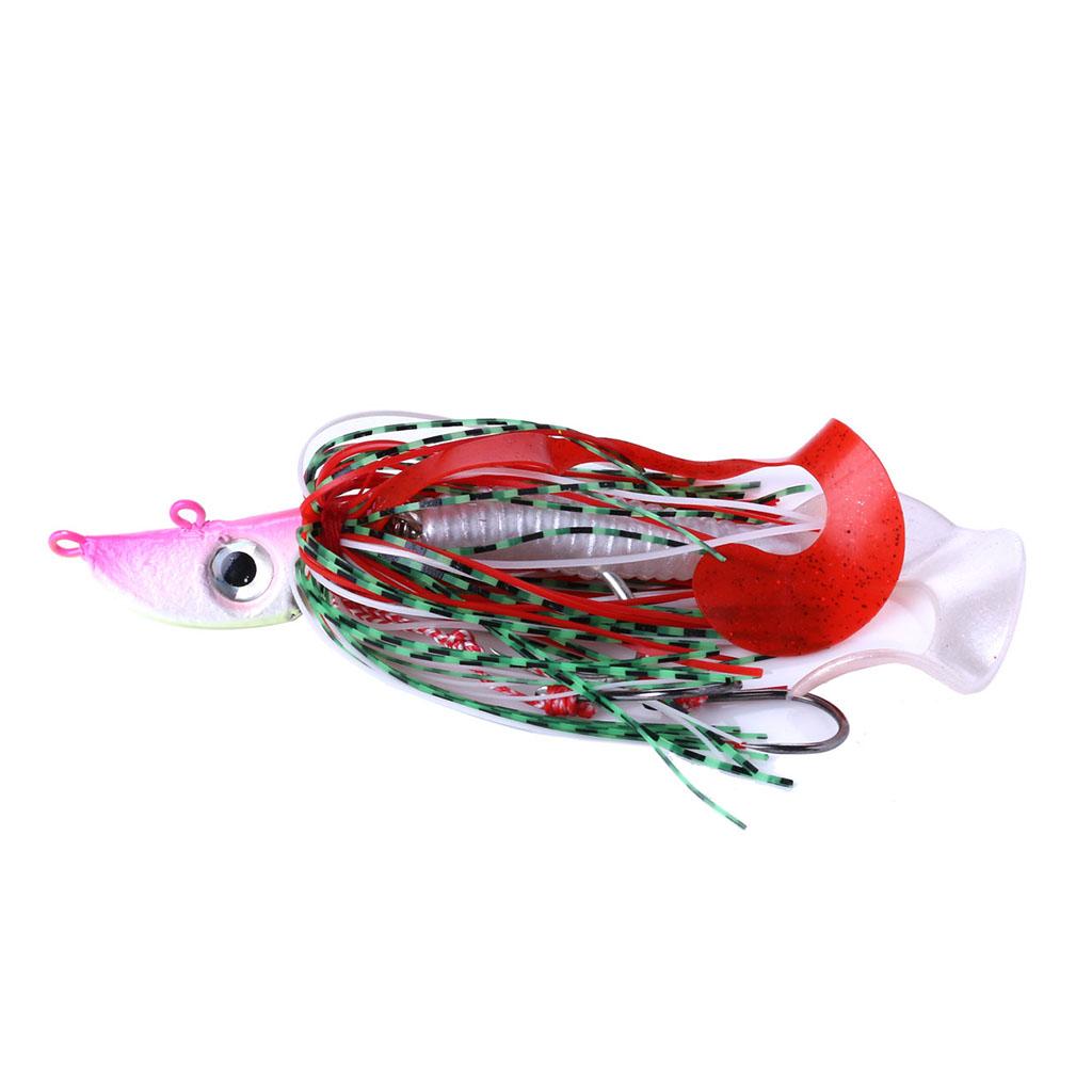 Metal Fishing Lure Jig Head Hard Bait Sea Fishing Silicone Lures 20g