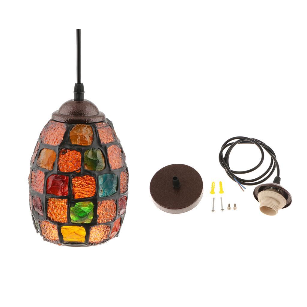 2Pcs Retro Colorful Ceiling Pendant Lamp Light Chandelier Shade Lampshade 1#