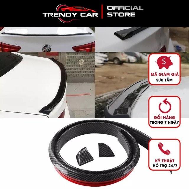 Đuôi Gió, Cánh Lướt Gió Cao Su Vân  3D Xe Ô Tô Phong Cách Thể Thao