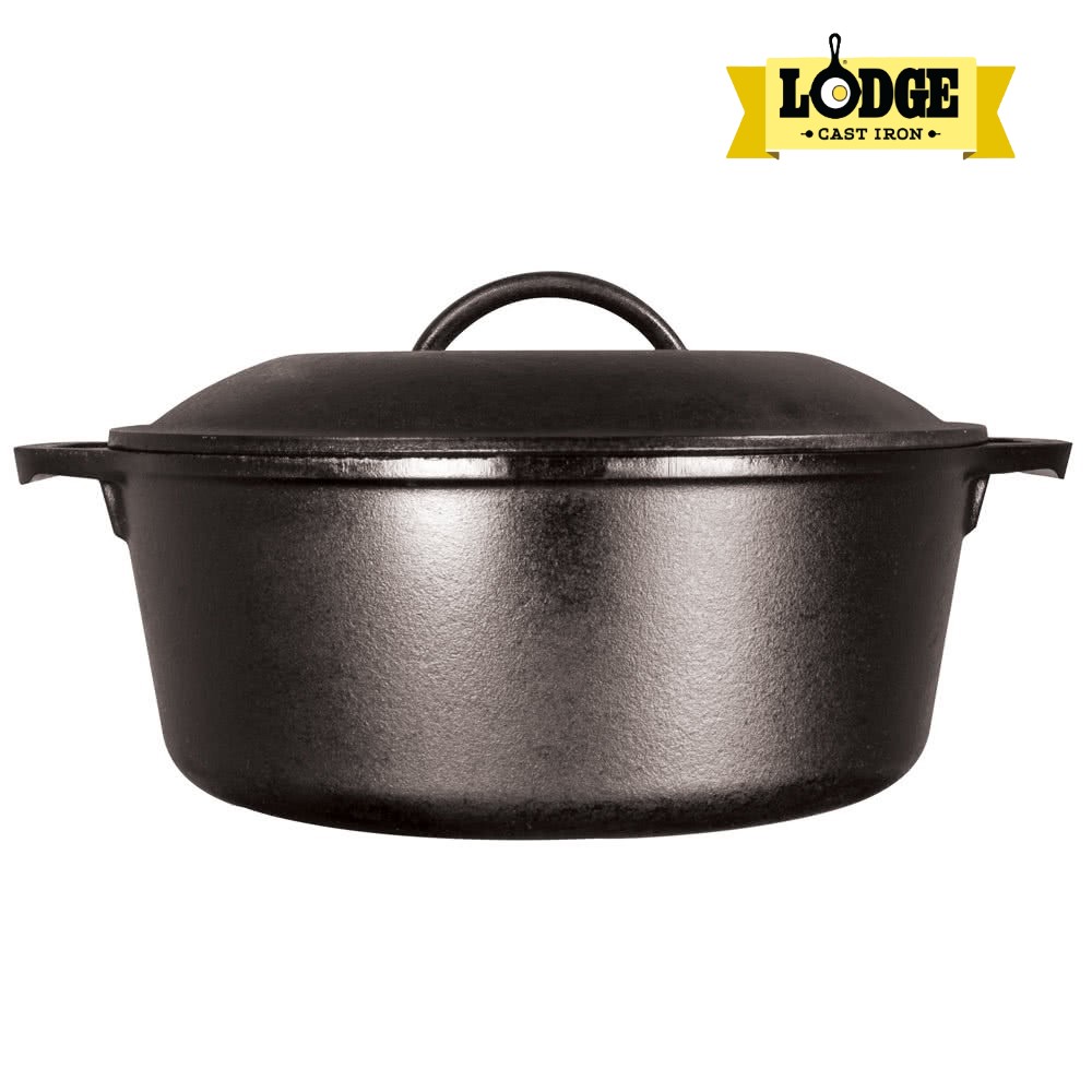 [Chính hãng LOGDE - MỸ] Nồi gang Lodge 25.7cm, L8DOL3 - dung tích 4,73 lít. Dùng kho cá, nướng gà, nướng bánh, cơm, canh