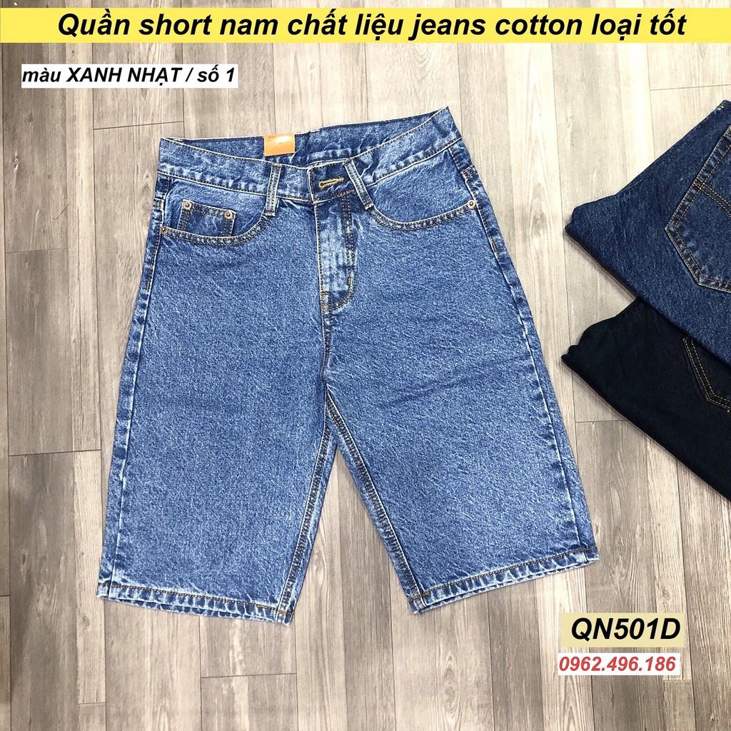 Quần short jean nam ống suông trung niên QN501D