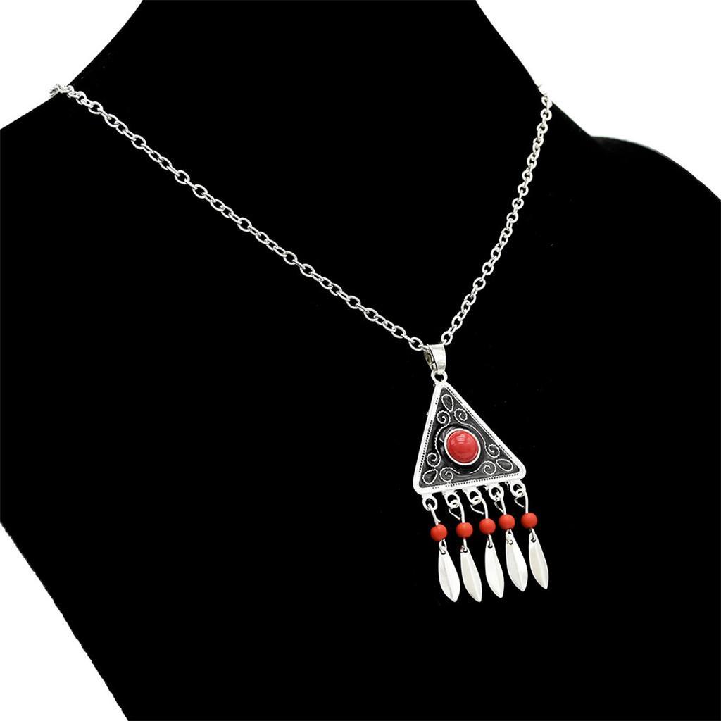 Fashion Retro Women Jewelry Set Bohemian Alloy Tassel Pendants Necklace And Earrings