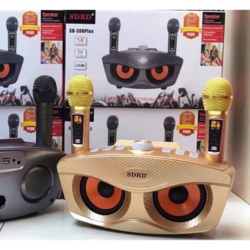 Loa Karaoke Bluetooth Kèm 2 Micro Cực Hay Mắt Cú SD 306 Plus