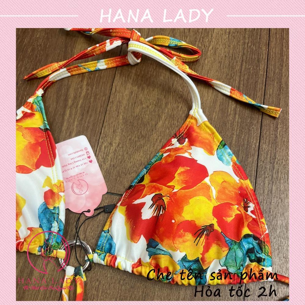 Bikini sexy 2 mảnh kèm choàng - Đồ tắm đi biển hoa hạ gợi cảm BN141