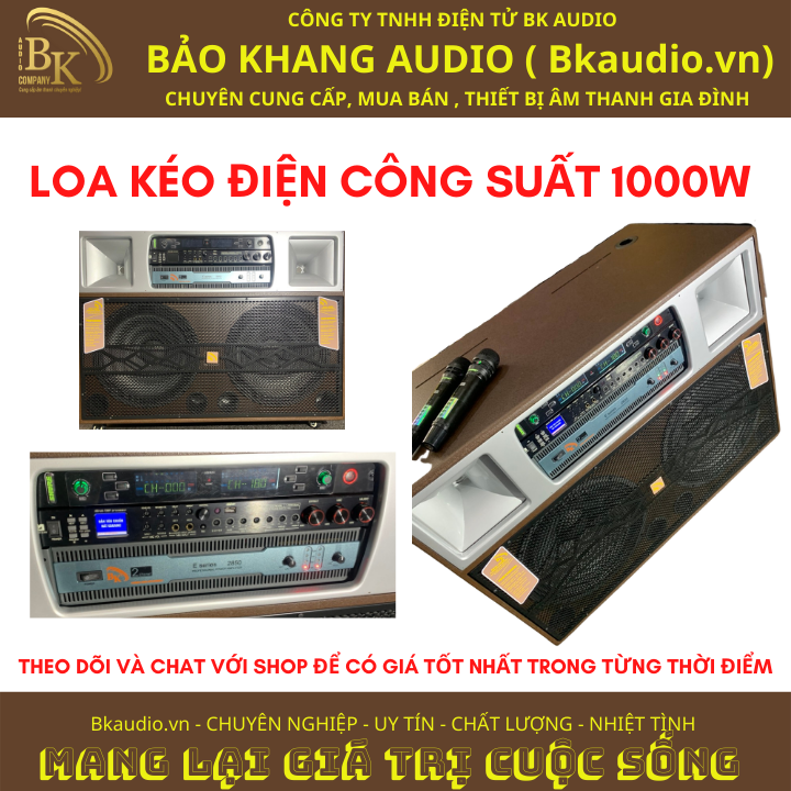 Loa kéo điện Bluetooth công suất lớn. Loa kéo công suất đỉnh1000W. Msp: SPLKĐ-09