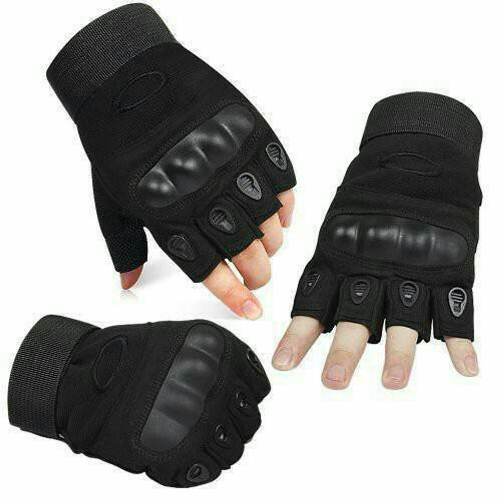 Găng Tay Cụt Ngón Có Gù Bảo Vệ Cực Chất BG05 - Đen - 38