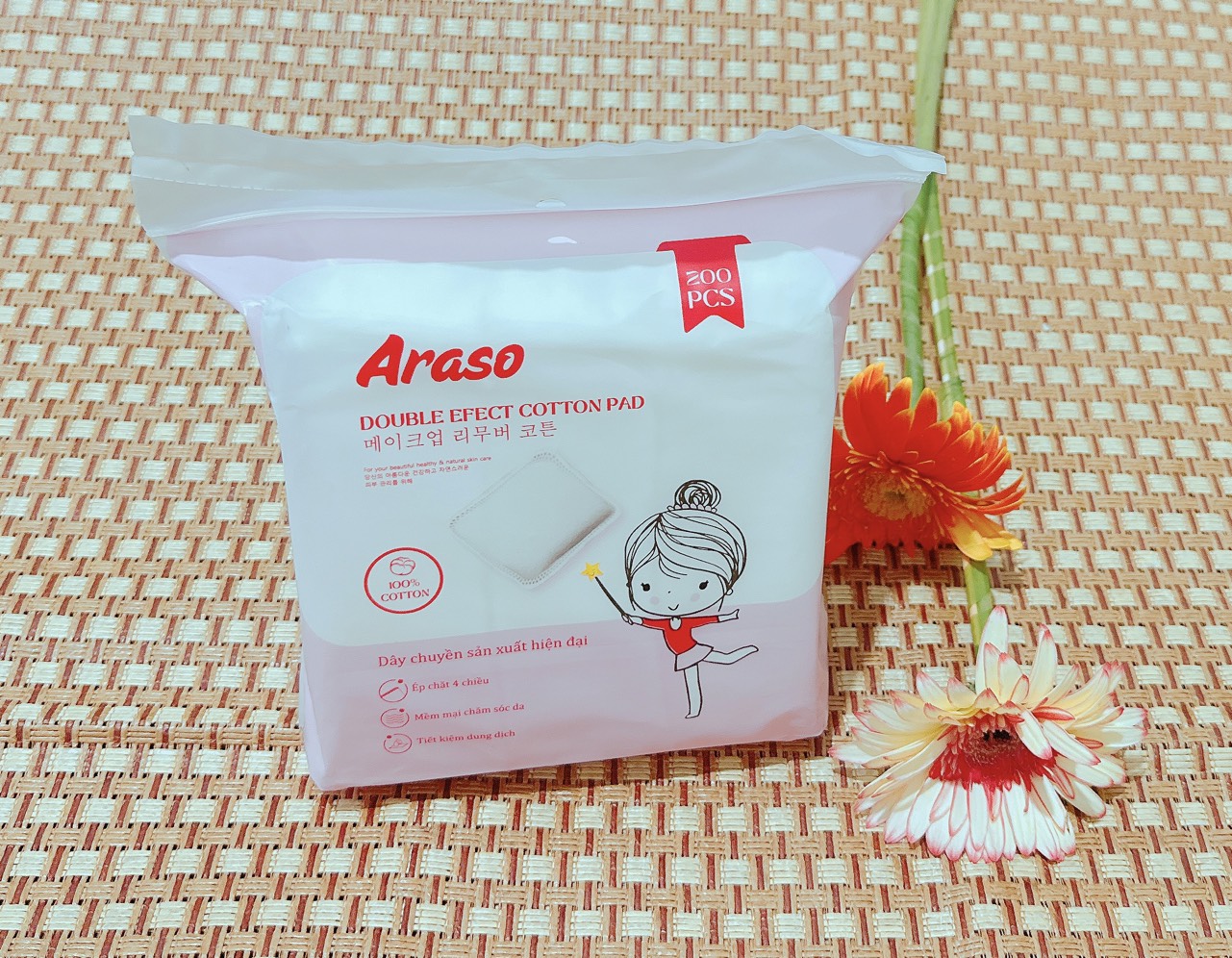 Bông tẩy trang Araso 200M
